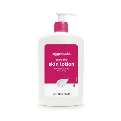 Amazon Basics Body Lotion For Dry Skin with Vitamins B5 & E, Clean Scent, 16 fl oz