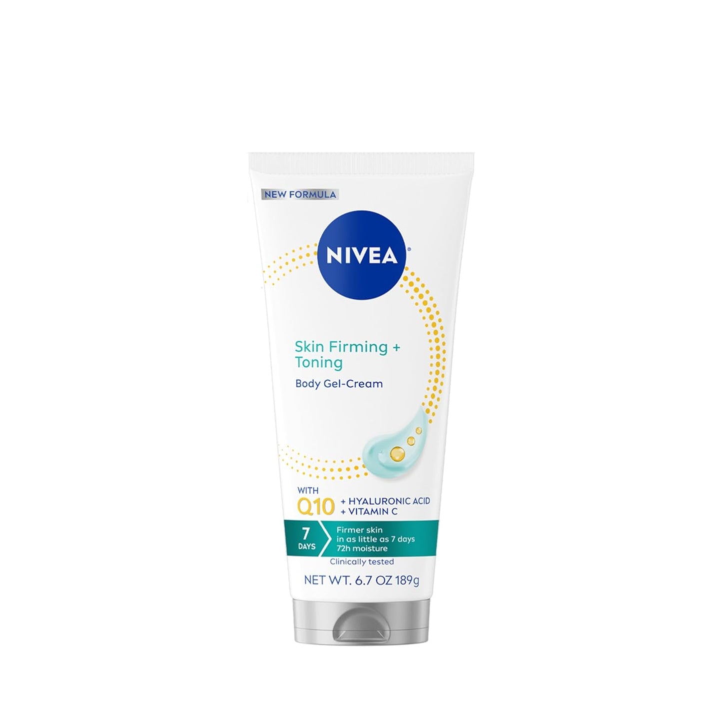 NIVEA Skin Firming & Toning Body Gel Cream with Q10, Hyaluronic Acid and Vitamin C, Clinically Tested Skin Firming & Toning Cream, 72-Hour