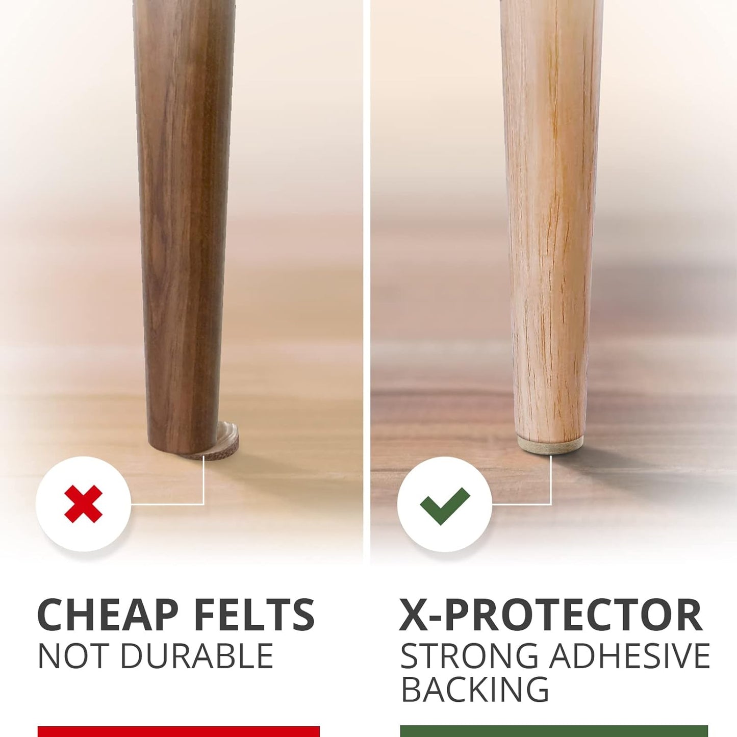 Felt Furniture Pads X-PROTECTOR 133 PCS Premium Furniture Pads - Felt Pads Furniture Feet Best Wood Floor Protectors - Protect Your Hardwood &