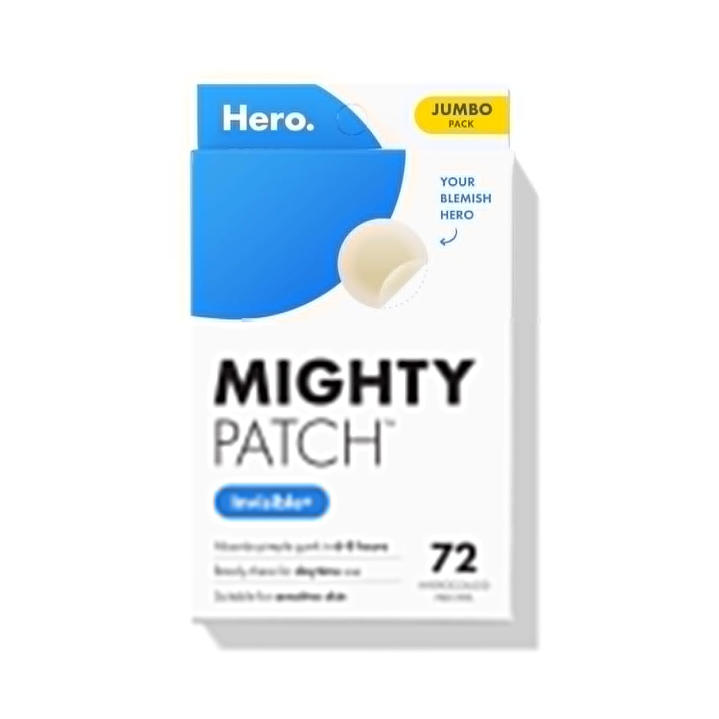 Mighty Patch Invisible+ Patch The Barely-There Daytime Hydrocolloid Acne Pimple Patch for Covering Zits and
