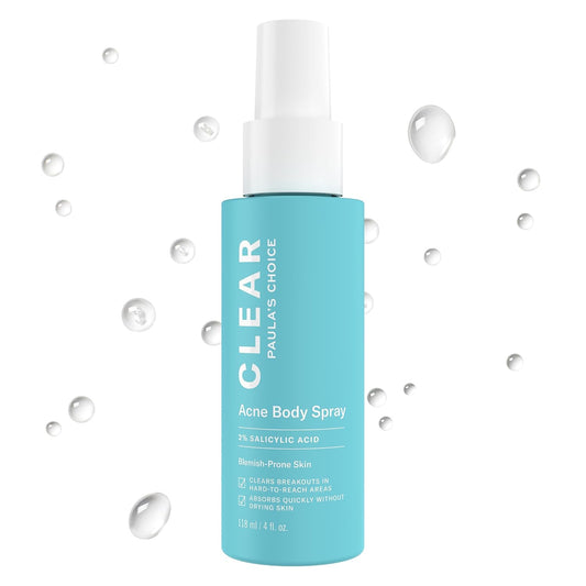 Paula's Choice CLEAR Exfoliating Back & Body Acne Spray, Bacne Spray with 2% BHA Salicylic Acid Back Acne Treatment for Clogged