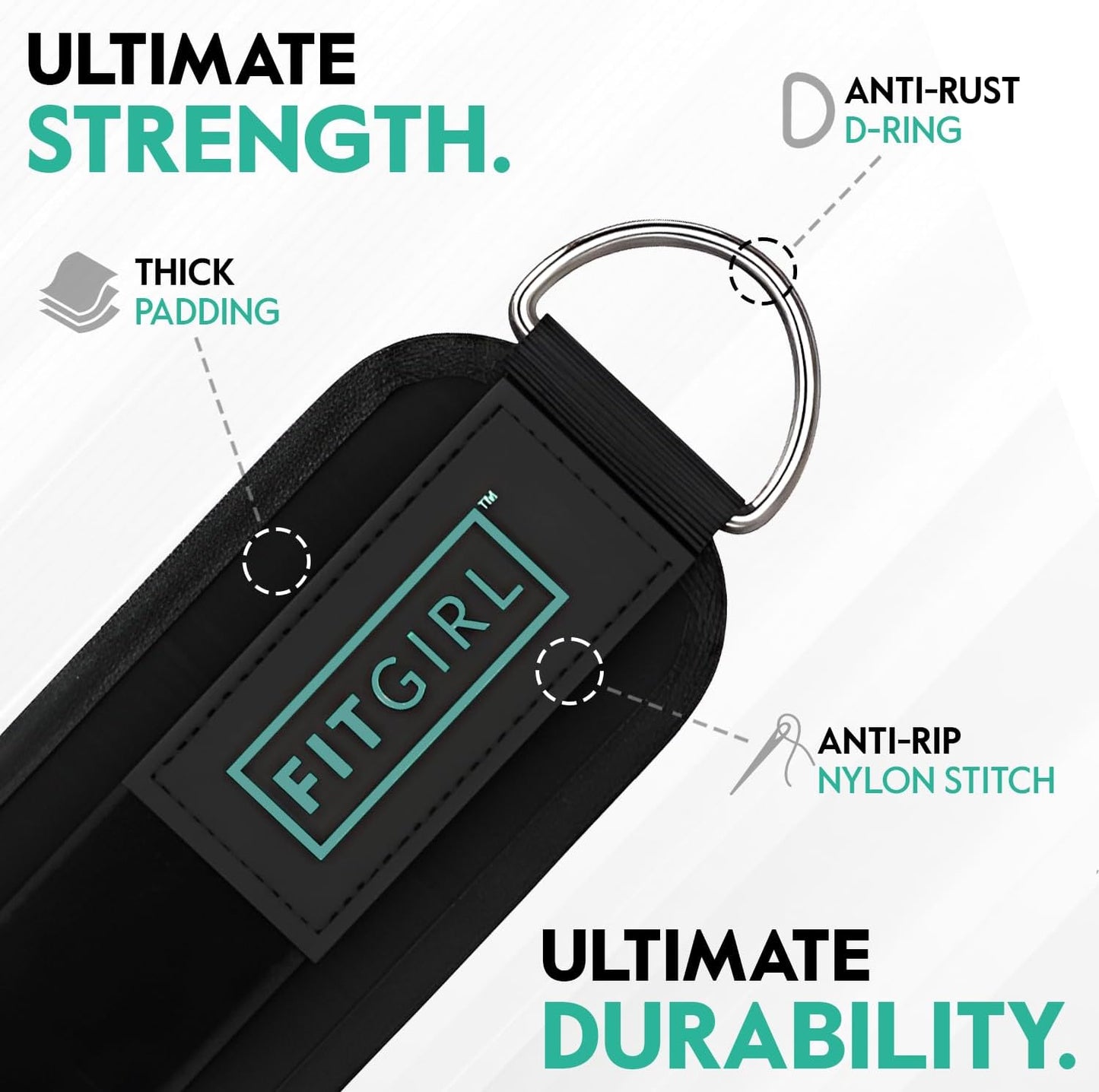 FITGIRL Ankle Strap for Cable Machine Premium Padding and Comfort for Cable Exercise Machines, Cable Exercise Attachment for Home &
