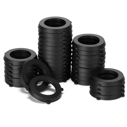 SmoTecQ 30 Pack Garden Hose Washers with Self-Locking Tabs - Heavy Duty Rubber Seals for 3/4" Hose