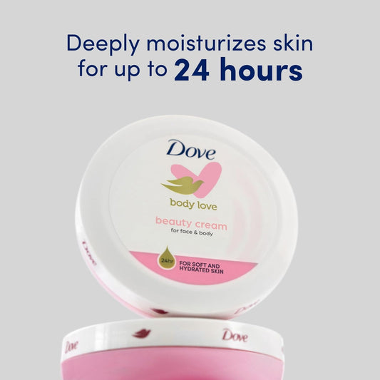 Dove Nourishing Body Care, Face, Hand, and Body Beauty Cream for Normal to Dry Skin Lotion for Women with 24-Hour Moisturization