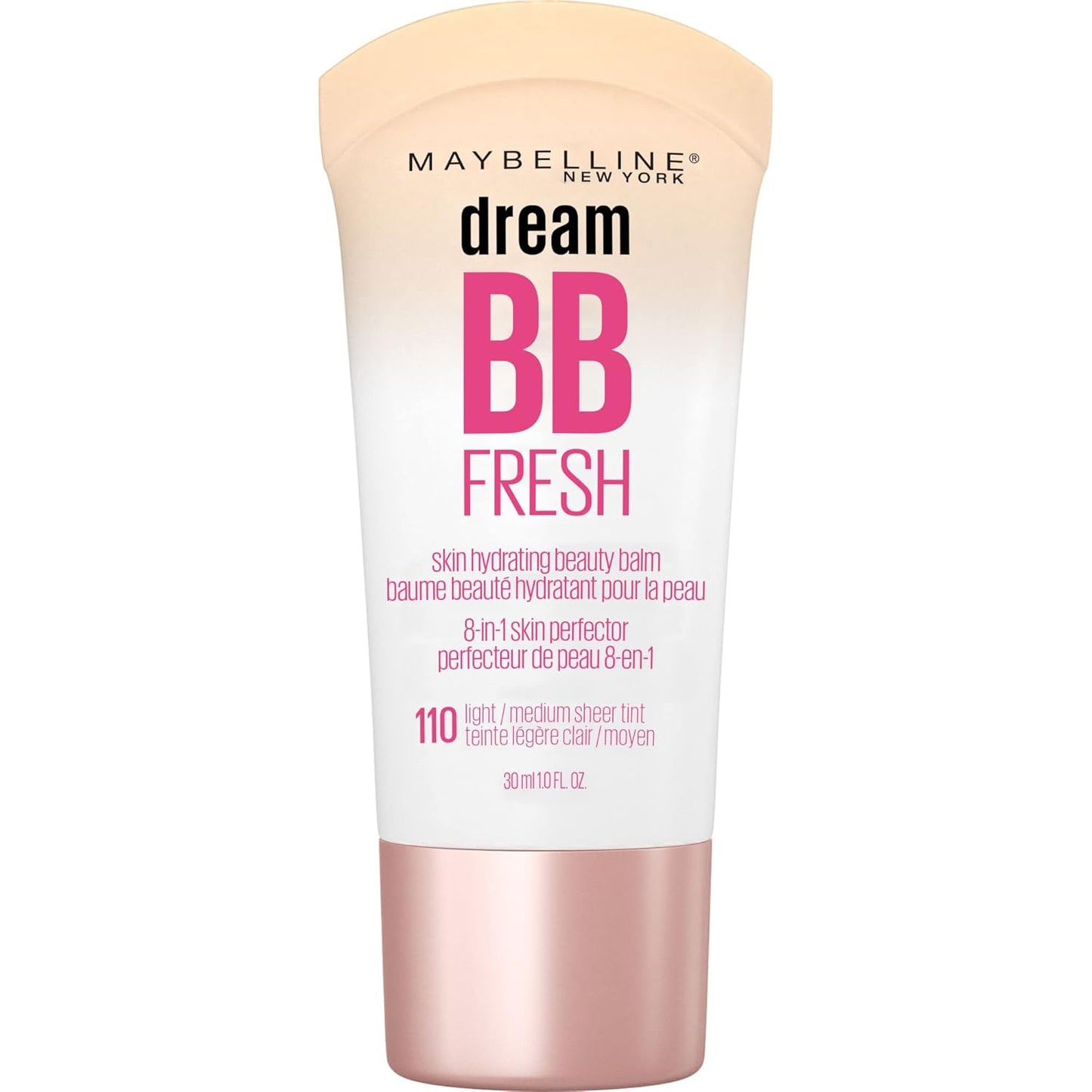 Maybelline Dream Fresh Skin Hydrating BB cream, 8-in-1 Skin Perfecting Beauty Balm with Broad Spectrum SPF 30, Sheer Tint Coverage