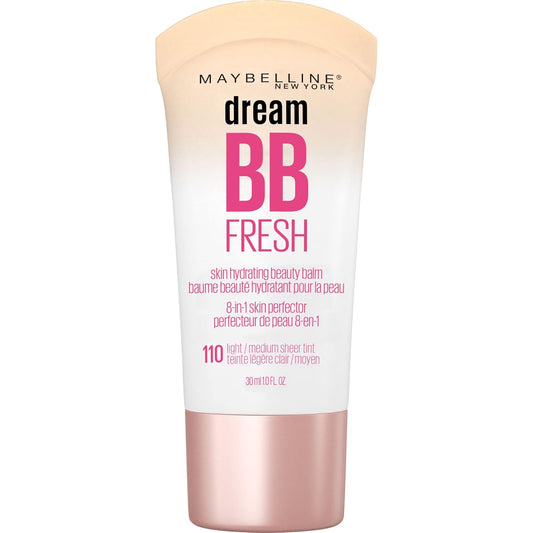 Maybelline Dream Fresh Skin Hydrating BB cream, 8-in-1 Skin Perfecting Beauty Balm with Broad Spectrum SPF 30, Sheer Tint Coverage