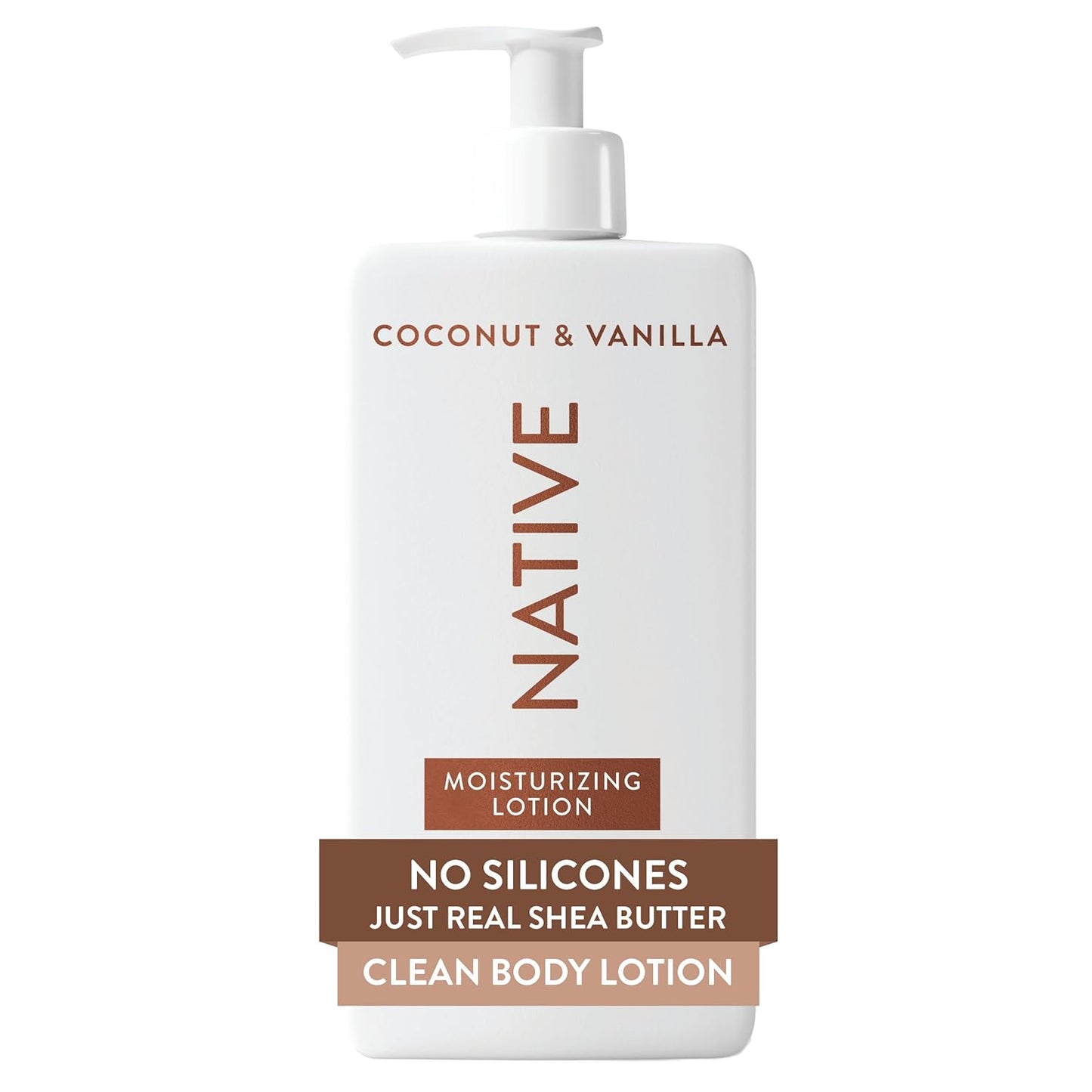 Native Body Lotion, Coconut & Vanilla, 48-Hour Hydration for Dry & Sensitive Skin, Made with Plant-Based Moisturizers like Shea