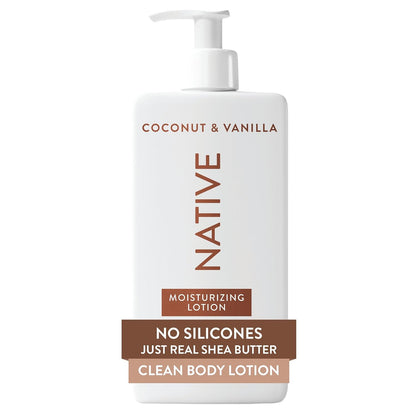 Native Body Lotion, Coconut & Vanilla, 48-Hour Hydration for Dry & Sensitive Skin, Made with Plant-Based Moisturizers like Shea