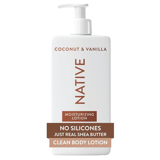 Native Body Lotion, Coconut & Vanilla, 48-Hour Hydration for Dry & Sensitive Skin, Made with Plant-Based Moisturizers like Shea