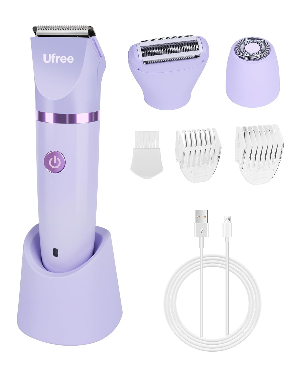 Ufree Bikini Trimmer Electric Razors for Women, Rechargeable Pubic Body Hair Trimmer Electric Shaver for Legs Body
