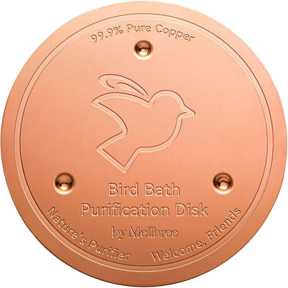 Mellbree Bird Bath Copper Disk, 0.6mm Reinforced 99.99% Pure Copper Cleaning Disk for Physical Safe Clean Water