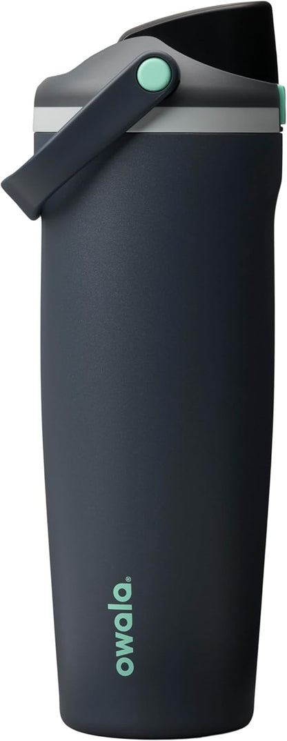 Owala FreeSip Sway Insulated Stainless Steel Water Bottle with Two-Way Spout, Built-In Straw and Bucket Handle, Made for Travel, School, and