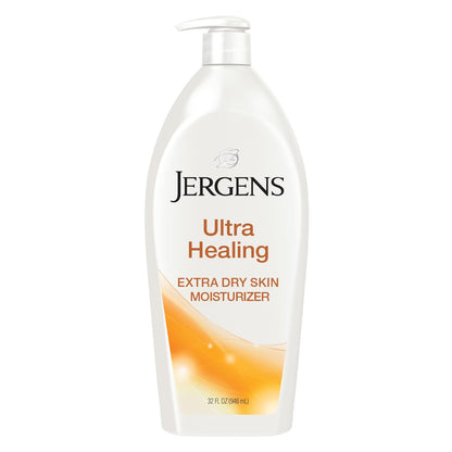 Jergens Ultra Healing Dry Skin Lotion, Hand and Body Moisturizer for Quick Absorption into Extra Dry Skin with Hydralucence Blend, Vitamins