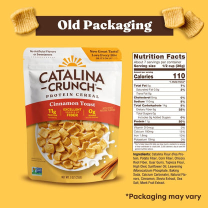 Catalina Crunch Protein Cereal, Sugar Free Breakfast Cereal with 11g of Protein, Gluten Free, Excellent Source of