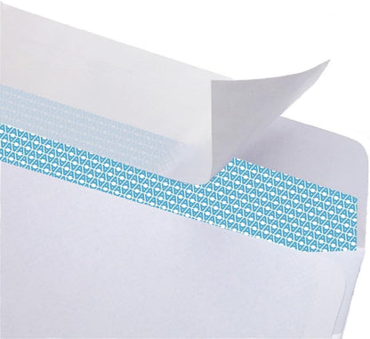 Aimoh Security Self Seal Envelopes 100 Qty |No Window, EnveGuard, 4 x 9", White, 24 LB, 100 Count