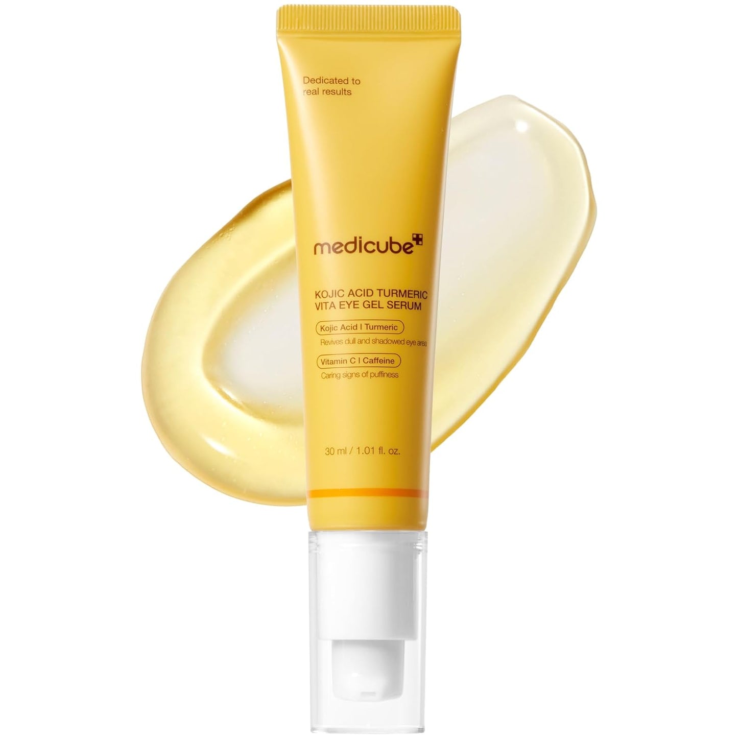 medicube Eye Serum with Kojic Acid Turmeric, All-Day Brightening Eye Gel Serum, Refreshing Eye Care with Vitamin C, Retinol &