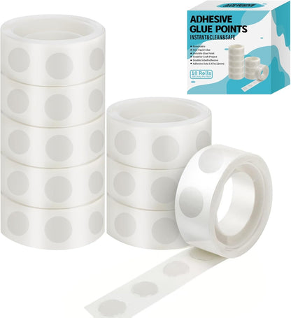 1000pcs Glue Point Clear Balloon Glue Removable Adhesive Dots Double Sided Dots of Glue Tape for Balloons Craft Glue Points Dots Sticky Dots or