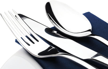 Silverware Set for 8, 40 Piece Heavy Duty Stainless Steel Flatware Utensils Cutlery Set Including Steak Knife Fork and Spoon, Dishwasher