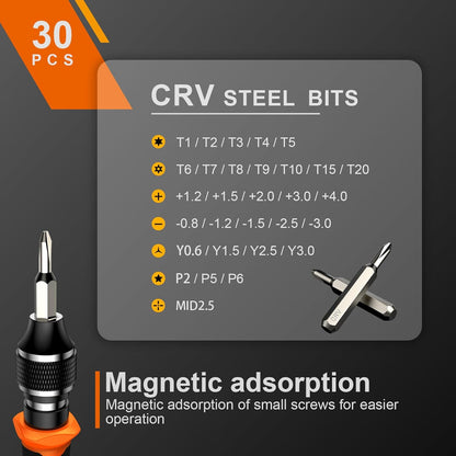 JOREST 40Pcs Small Precision Screwdriver Set with Torx Triwing Phillips, Mini Repair Tool Kit for Macbook, Computer, Laptop, PC, iPhone, PS5
