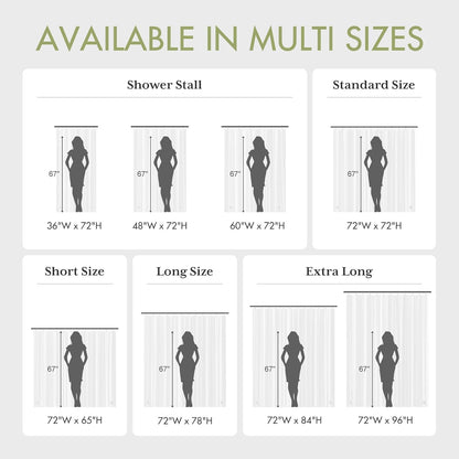 AmazerBath Shower Curtain Liner, 72x72 Clear Shower Curtain Liner, Waterproof Plastic Shower