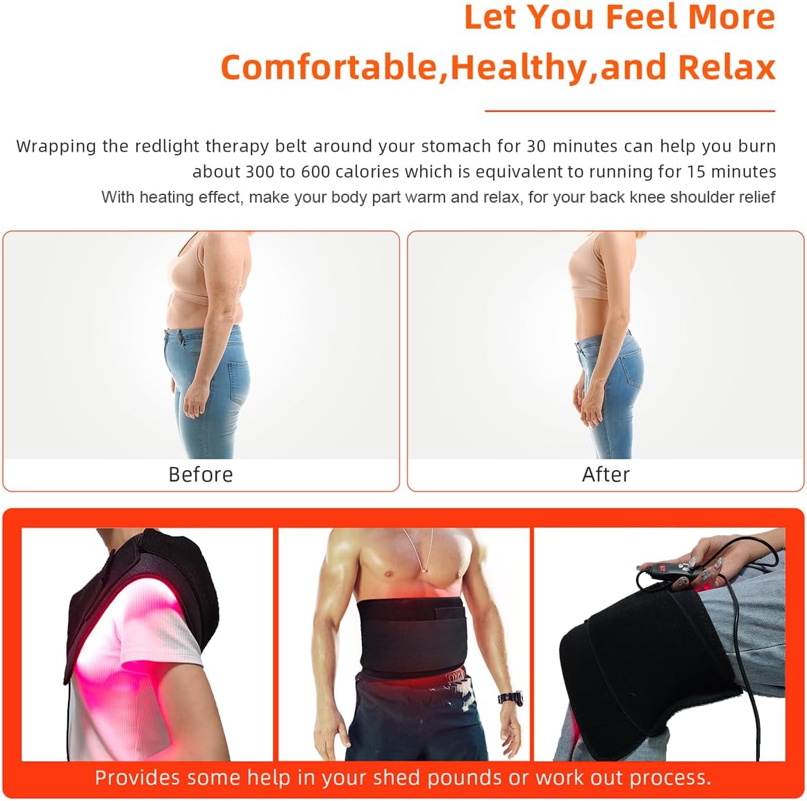 Red Light Therapy Infrared Light Therapy Pad for Body Pain NIR Deep Therapy for Back Knee Hands Feet Relief Portable 660nm 850nm Home Heating Light