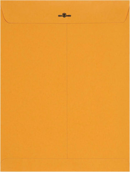 Amazon Basics Clasp Kraft Envelopes for Documents, Gummed Mailing Envelope, 9" x 12", 100-Pack