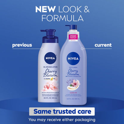 NIVEA Oil Infused Cherry Blossom and Jojoba Oil Body Lotion for