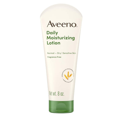 Aveeno Daily Moisturizing Body Lotion, Body Lotion for Dry Skin with Prebiotic Oat, Paraben Free, Fragrance Free