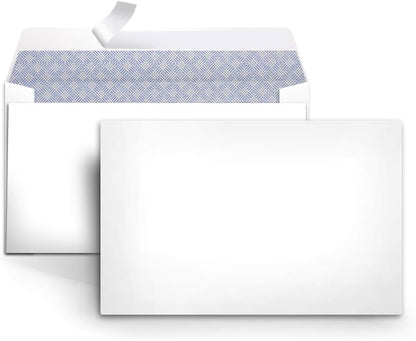 Amazon Basics 3/4 Security-Tinted Self-Seal Envelopes for Home & Office, White, 100-Pack