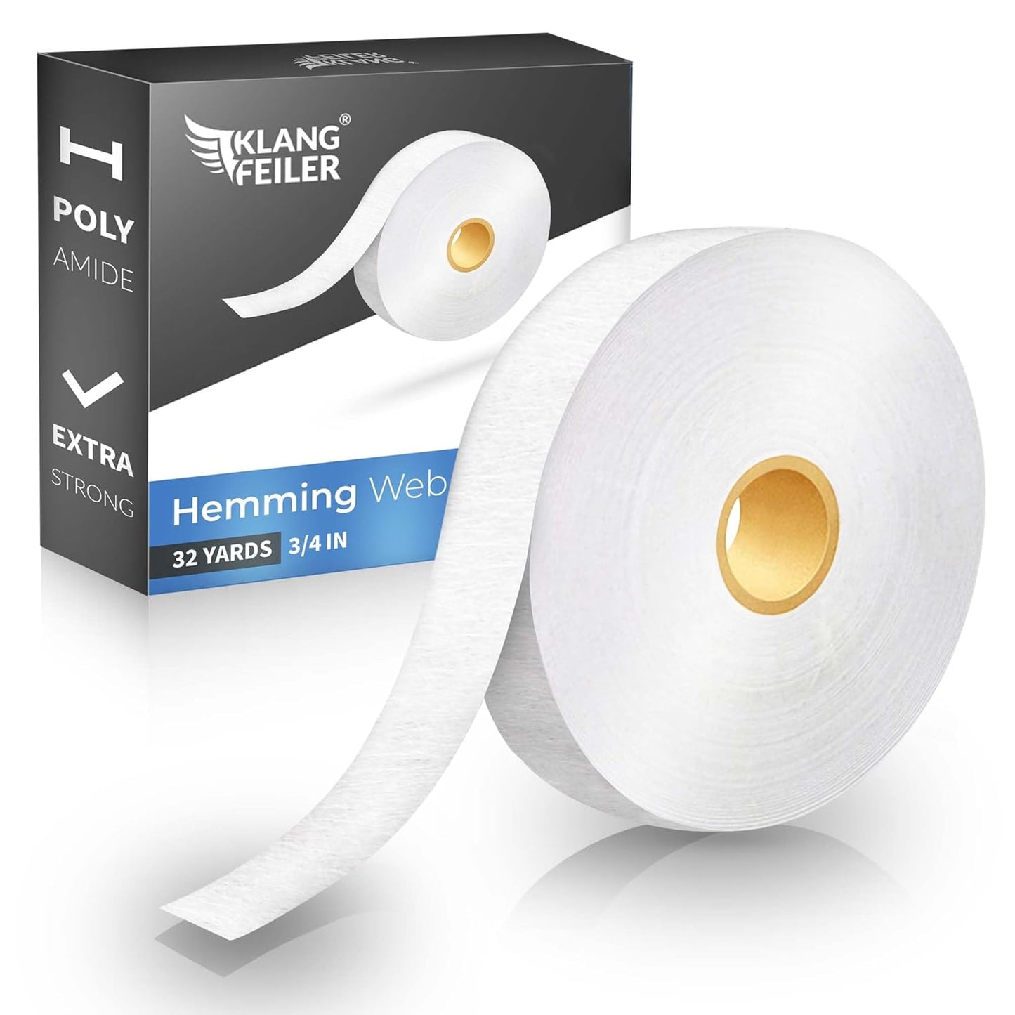 Klangfeiler Iron on Hemming Tape - 0.75 INCH x 32 Yards - Extra Strong - Iron Required