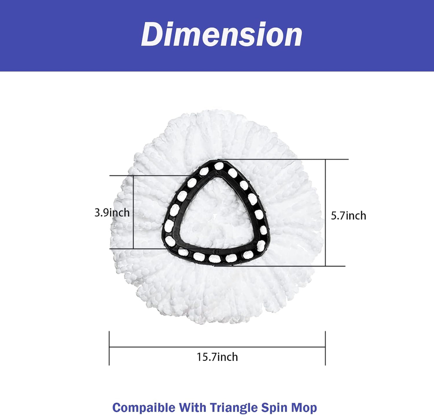 Spin Mop Replacement Head 4 Pack Mop Refill,Deep Clean,Machine Washable and Easy to Replace