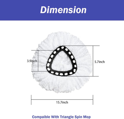 Spin Mop Replacement Head 4 Pack Mop Refill,Deep Clean,Machine Washable and Easy to Replace