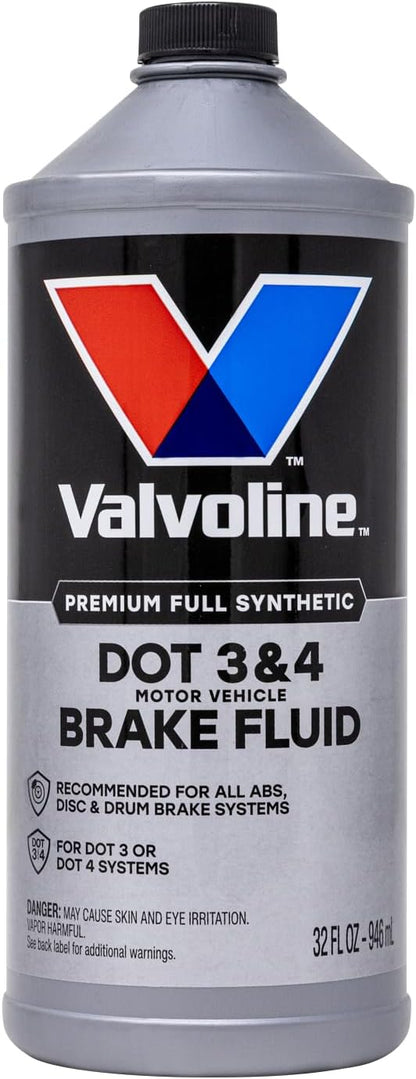 Valvoline DOT 3 & 4 Synthetic Brake Fluid with High Boiling Point, Corrosion Protection, Vapor Lock Resistance, Compatible with
