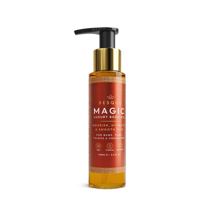 Besque Magic Body Oil, 3.4 FL OZ, After Shower Body Oil For Women, Hydrating Skin Care For Full Body That Plumps