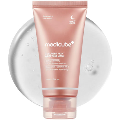 medicube Wrapping Mask Collagen Overnight Peel Off Facial Mask, Elasticity & Hydration Care, Reduces Sagging &