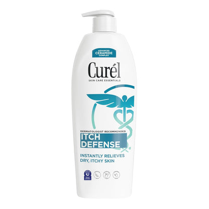 Curel Itch Defense Calming Body Lotion, Moisturizer for Dry, Itchy Skin, Body and Hand Lotion, with Advanced Ceramide Complex, Pro-Vitamin