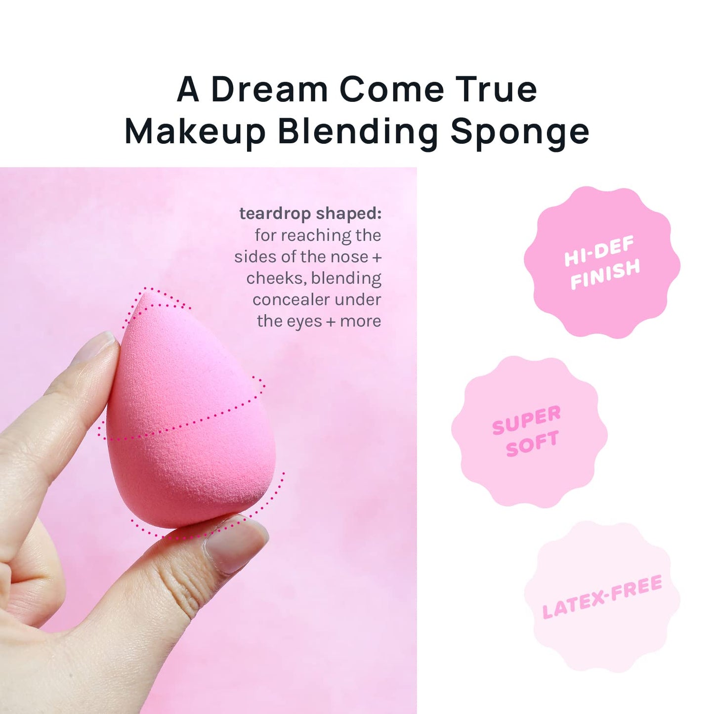 AOA Studio Collection makeup Sponge Set Latex Free and High-definition Set of 6 makeup Wonder blender For Powder Cream and