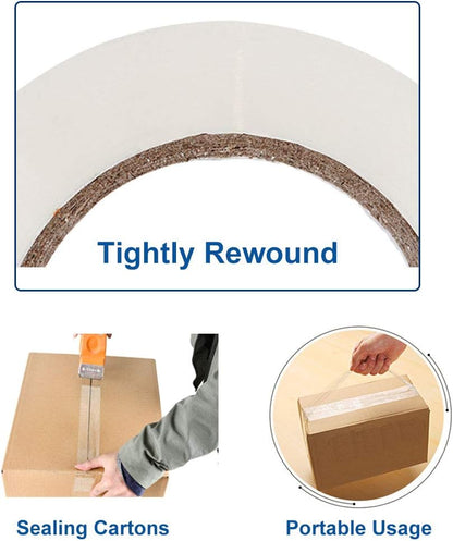 P PERFECTAPE Heavy Duty Packing Tape 6 Rolls, Total 360Y, Clear, 2.7 mil, 1.88 inch x 60 Yards, Ultra Strong, Refill for Packaging and Shipping