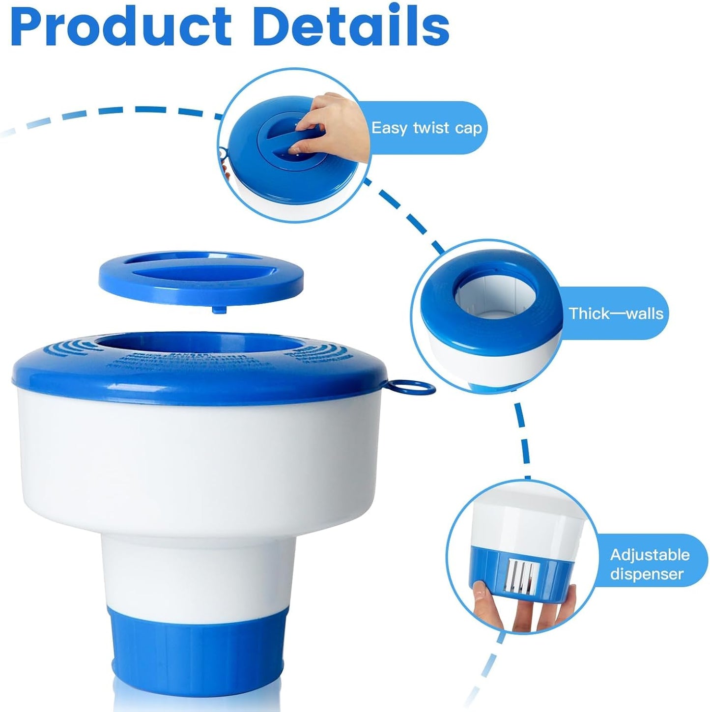 Pool Chlorine Floater for Pools Fits 3"