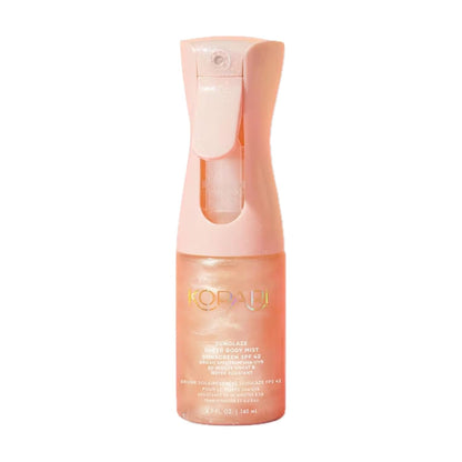 Kopari Rose Gold Sunglaze Sheer Body Mist Sunscreen SPF 42, Infused with Shimmering Body Oil, Hydrating Mist, Hydrates, Brightens, Makeup