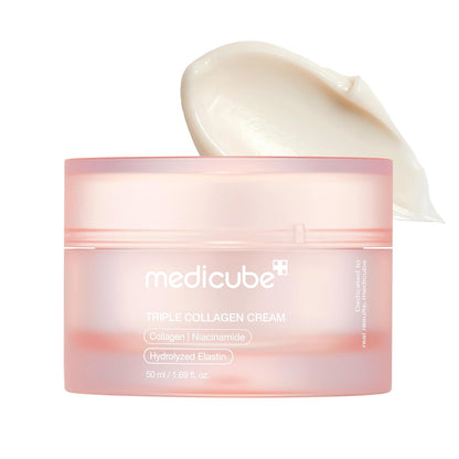 Medicube Triple Collagen Cream - Hydrating & Firming Moisturizer with Hyaluronic Acid, Premium