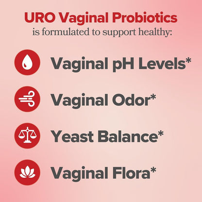 O Positiv URO Vaginal Probiotics for Women pH Balance with Prebiotics & Lactobacillus Vaginal Health Supplement Promote Healthy Vaginal Odor &