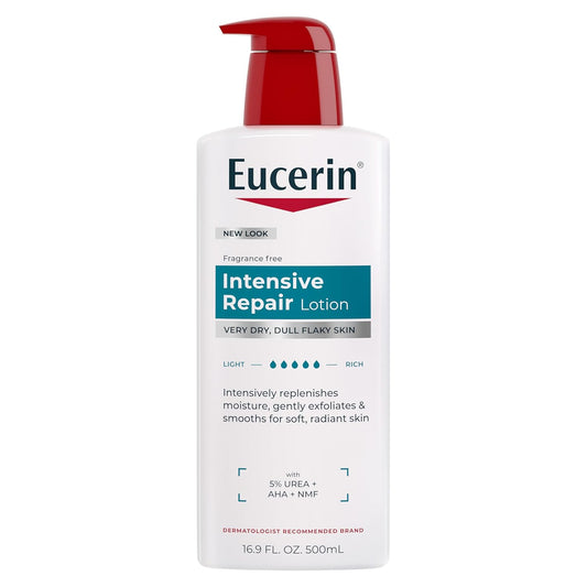 Eucerin Intensive Repair Body Lotion for Dry Skin with Alpha Hydroxy, Body Moisturizer for Very Dry Skin, Moisturizes, Exfoliates and