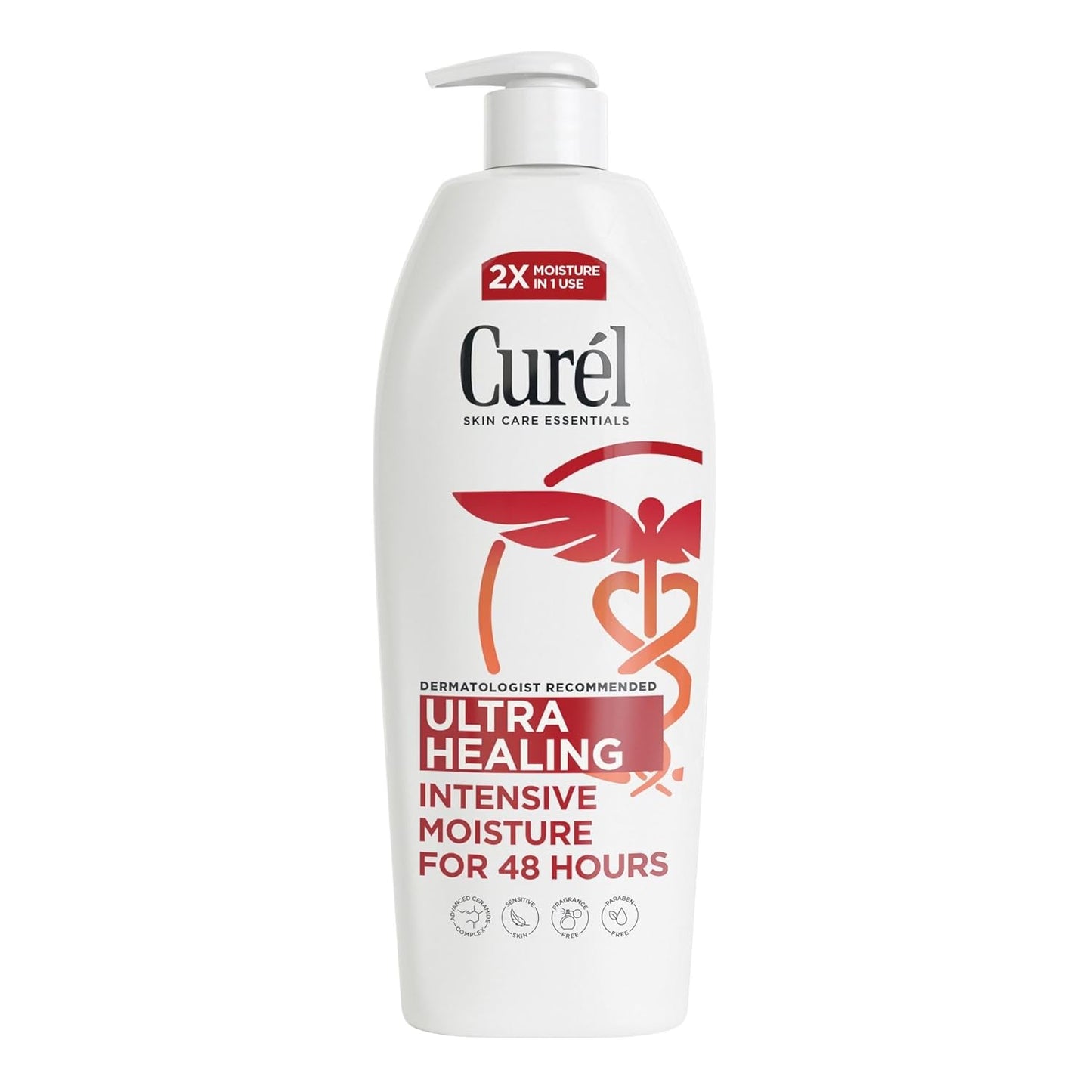 Curel Ultra Healing Intensive Fragrance-Free Lotion For Extra-Dry Skin, Dermatologist Recommended, Ideal for Sensitive Skin, Cruelty