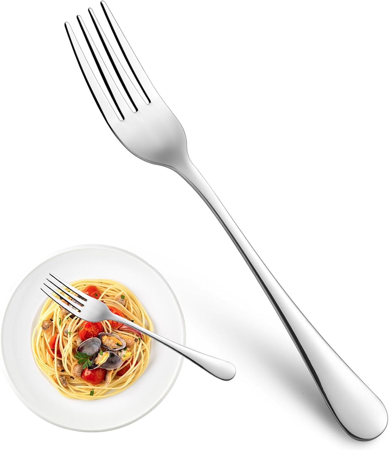 Dinner Forks,Set of 16 Top Food Grade Stainless Steel Silverware Forks,Table Forks,Flatware Forks,8 Inches,Mirror Finish & Dishwasher