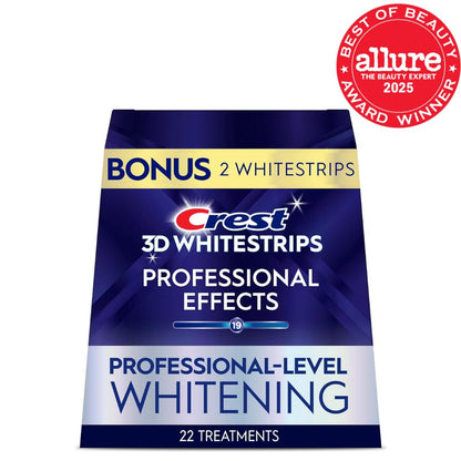 Crest 3D Whitestrips Professional Effects Teeth Whitening Kit, 22 Treatments (20 + 2 Bonus), Each with 1