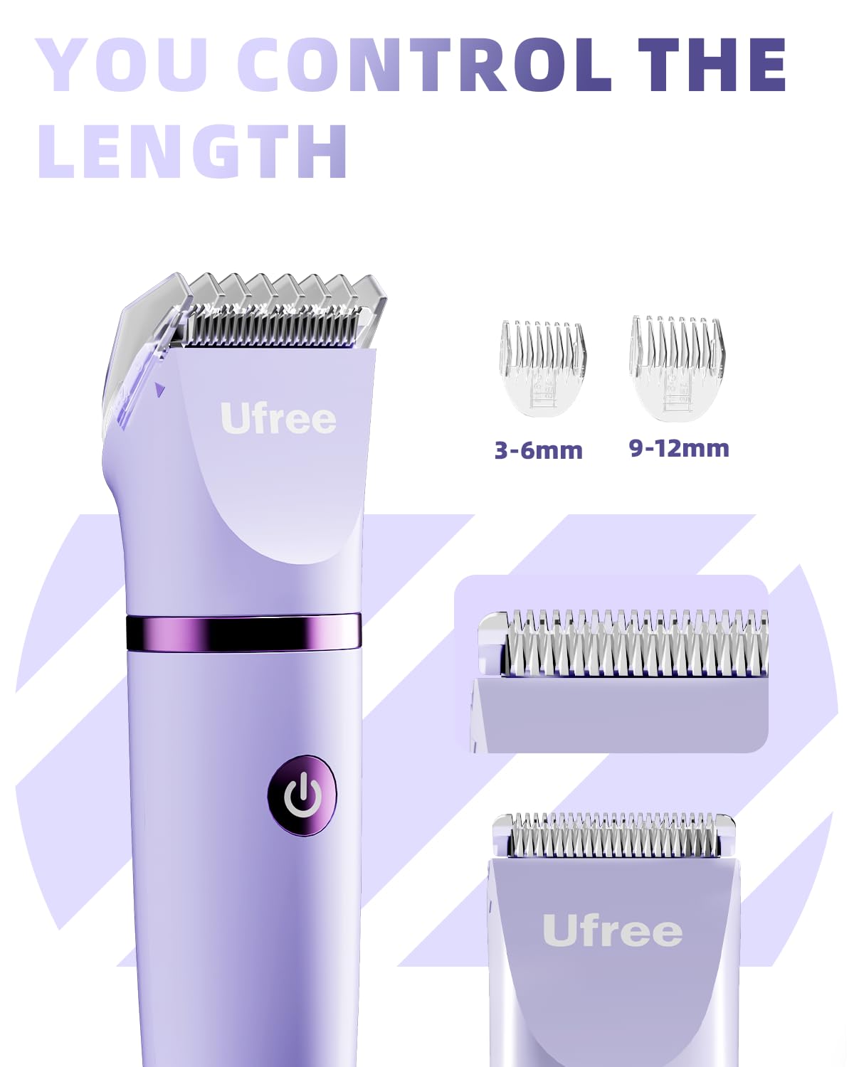 Ufree Bikini Trimmer Electric Razors for Women, Rechargeable Pubic Body Hair Trimmer Electric Shaver for Legs Body
