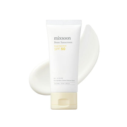 mixsoon Bean Sunscreen-Lightweight Airy Texture SPF 50 Korean Sunscreen for Face, No White