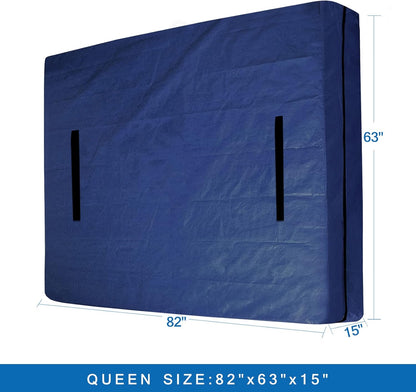 Mattress Bags for Moving and Storage Queen Size, Waterproof Mattress Cover for Moving with Heavy Duty Handles, Strong