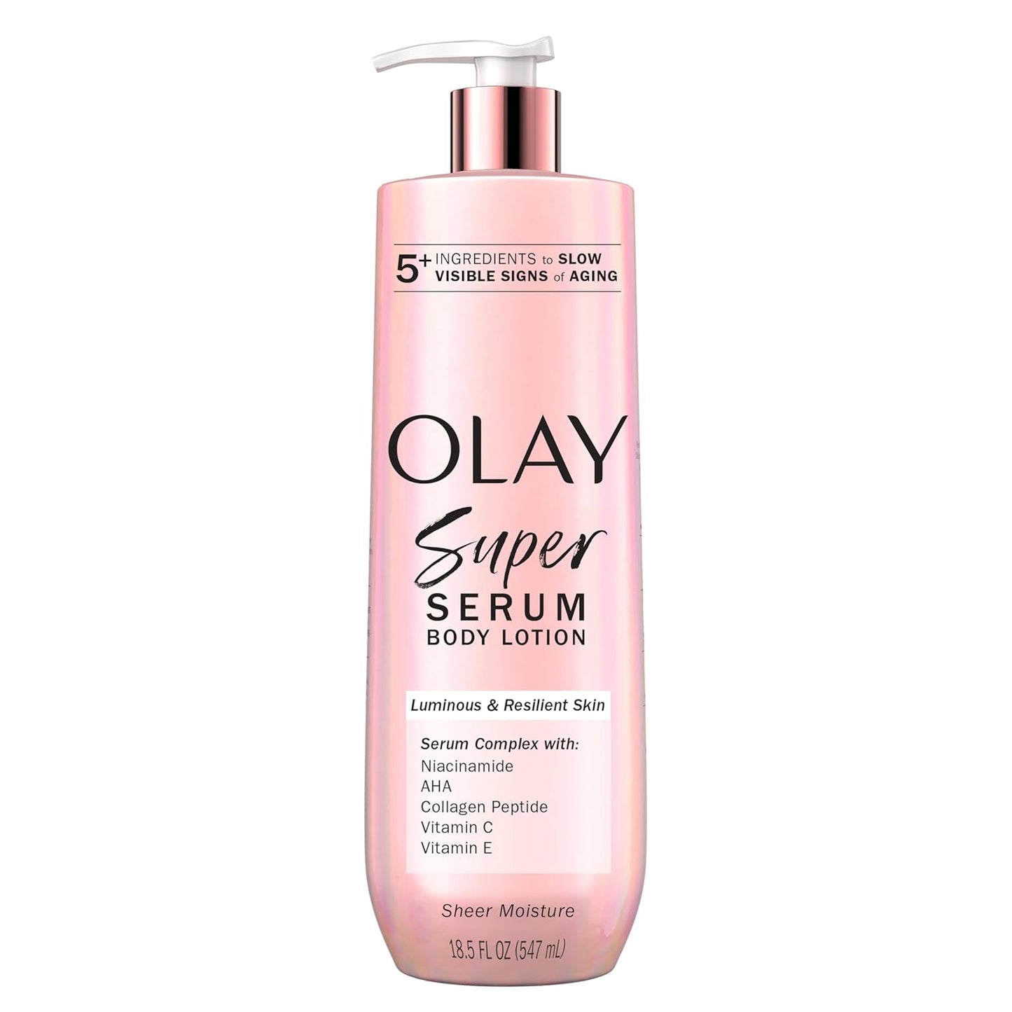Olay Super Serum Hand & Body Lotion for Dry Skin, 24hr Long Lasting Hydration, 5+ Ingredient Complex for Bright Even Firm Luminous